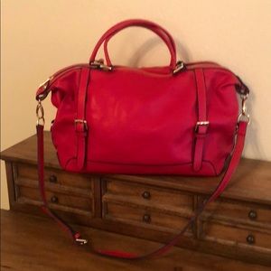 New Red Leather Bag   -  NWOT
